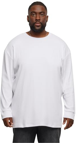 Urban Classics Herren Sweatshirt Organic Boxy Rib Longsleeve, Oversized Sweatshirt für Männer, Bio-Baumwolle, erhältlich, Größen S-XXL