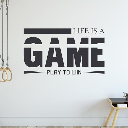 GRAZDesign Wandtattoo Gamer Kinderzimmer für Jungen - Mädchen, Wandaufkleber Jugendzimmer Gamerzimmer, lustige Sprüche - 52x30cm / schwarz