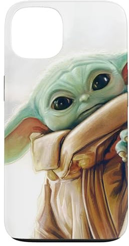 Hülle für iPhone 13 Star Wars The Mandalorian Grogu White