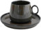 MAGICVOGEL Rerto Espressotasse mit Untertasse 250ml Teetasse Mokkatasse glatte Porzellan Kaffeetasse Cappuccino Tasse Kaffeeservice Teeservice für Cafés und Zuhause (Braun)