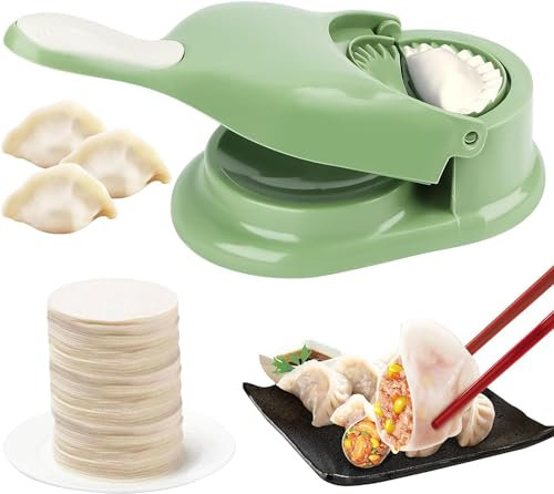 Byffoer Teigtaschen Maker, Dumpling Maker 2-in-1-Knödelformdruck Teigtaschen Former,Teigtaschenformen Ravioli Maker Manuelle Teigpresse, Hautverpackungen,Knödel Skin Maker Knödel Formen