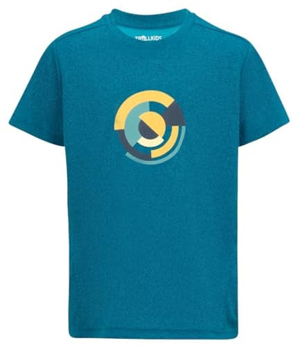 Trollkids Sognefjord T-Shirt Atlantic Blue, Gr. 128