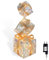 CCLIFE LED Geschenkbox 3er, Netzstecker Weihnachten Weihnachtenbox Beleuchtete Lichterkette Weihnachtsdeko, CushHom