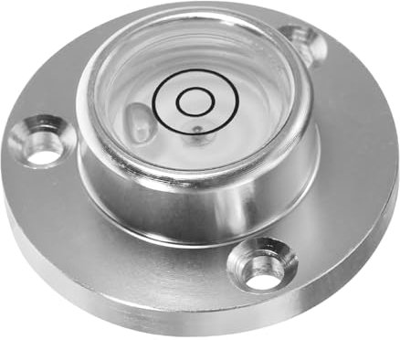 Hoement Tragbare Wasserwaage Aus Metall Mit Skala Runde Nivellierlibelle Feuchtigkeits Und Temperaturbeständig Mehrzweck Tool Für Wohnmobile Und Camping