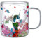 Huyeruie Bicchieri per acqua in, 250 ml, con fiori secchi, trasparenti, con manici, bicchieri estetici, bicchieri in per bevande, tè, caffè, acqua, succhi di frutta, latte