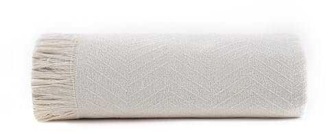 Todocama, Trapunta multiuso per divano, coperta, plaid per letto, copridivano, prodotta in Spagna, motivo a spina di pesce, (230 x 260 cm, panna)