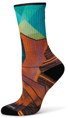 Smartwool Damen Wandersocken mit gezieltem Kissen, Bergprismen-Druck, Crew-Socken