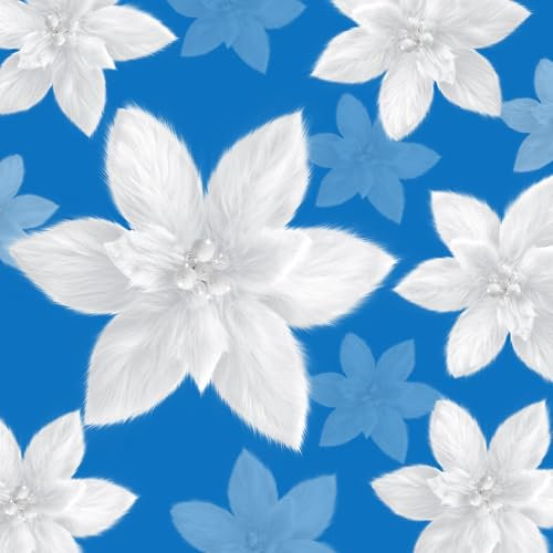Chunyin 8 Flores Navideñas de Peluche 30 cm Flores Artificiales Grandes Ramas de Flores Artificiales Decoración del Árbol de Navidad Flor de Pascua Artificial para Navidad Año Nuevo Boda (Blanco)