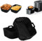 2Pcs Silicone Air Fryer Liner for Ninja Double Stack XL 9.5L Air Fryer SL400UK, BPA Free Air Fryer Liners Perforated, Reusable Air Fryer Accessories for Dual Drawer Airfryers
