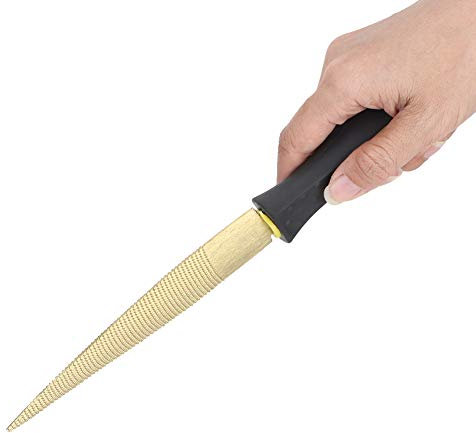 Aramox Lima per Legno dal Tocco Delicato, Strumento per Intaglio del Legno da 6 Pollici, 8 Pollici, 10 Pollici, Strumenti Modello per Il Giardino (Lima d'oro da 6 Pollici + Sacchetto di