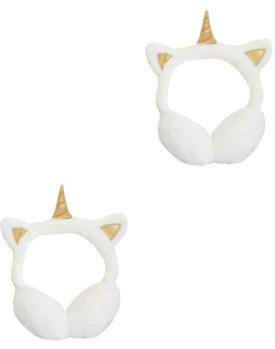 GALPADA 2pezzi Copriorecchie Invernali Design Unicorno Earmuffs Morbidi e Caldi Per Adulti e Accessorio Di Moda Per Uscite Inverno Per Feste