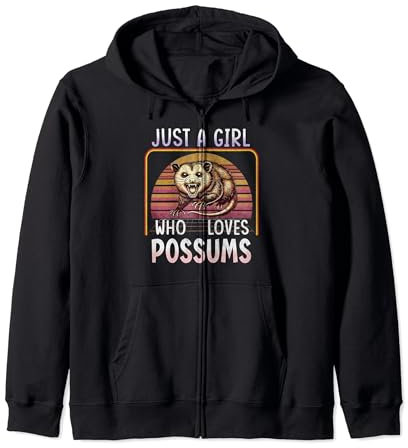 Just A Girl Who Loves Possum Lover Gift Cute Opossum Kids Kapuzenjacke