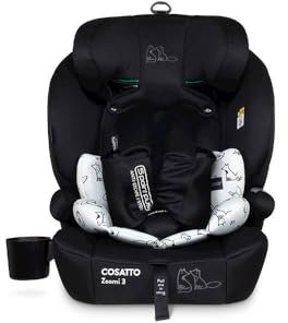 COSATTO Zoomi 3 iSize Car Seat - from 76cm up to 150cm (Approx.15 Months to 12 Years), ISOFIT, Adjustable Headrest, Side Impact Protection, Easy Install, R129 Tested (Foxed)