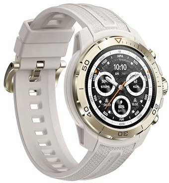 Mibro GS Explorer - GPS Multisport Smartwatch 1,32 AMOLED, Dual-Frequency GPS Sportuhr 10ATM Wasserdicht, 150+ Sportmodi, Outdoor Laufen Radfahren Tauchen Bergsteigen Wandern(Schneeweiß)