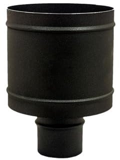 ALLINOX Kit Tubi Canna Fumaria 80 mm Per Stufa a Pellet In Acciaio Nero Antigraffio Canale Impianto Uscita Fumi Componenti Da Interno MADE IN ITALY (TERMINALE A BOTTE)