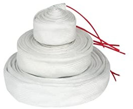 YESEFVXVT 15mm 12V 110V 220V Glass Fiber Heating Wire Electric Heater Wire Band Belt Fiberglass Dry Water Freeze Pipe Flexible Infrared Wire & Cable(12V,1M_WIDTH 10MM)