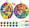 RoxNvm Dartscheibe Kinder, Klett Dartscheibe Kinder 26 inches,Doppelseitige Dartscheibe für Kinder Mit 12 klebrigen Bällen 12 Darts,Wurfspiel Kinder Dartscheibe für Outdoor Indoor Kinder Spiel Wahl