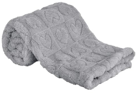 Schurwolldecke Outdoor Babydecke, herzförmige karierte Decke und bequeme Babydecke für Mädchen und , für Babys, und Neugeborene für Kinderbett und Kinderwagen Decke Mit Ärmel (Grey, One Size)
