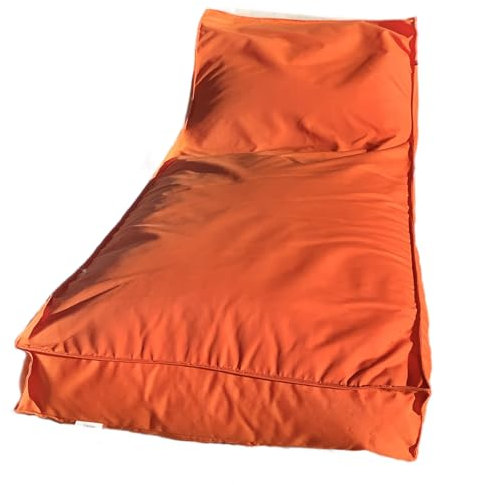 Générique Pouf de Jardin géant transat de terrasse ou Piscine | Bain de Soleil (Orange)