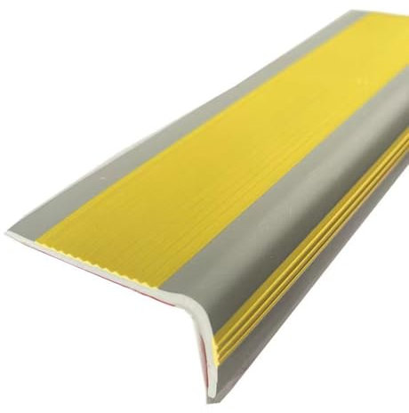 Selbstklebendes Treppenkantenprofil aus PVC (6x3cm) - Rutschfeste Stufenkante in L-Form - Wasserdichte Treppennasenleiste für Innen & Außen - Kantenschutz für Holz-,Fliesen- und Laminattreppen