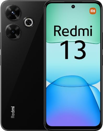 XIAOMI Redmi 13 (6+128 GB) Azul - Smartphone 4G Desbloqueado - Pantalla 90 Hz - Cámara 108 MP - Autonomía 2 días - Midnight Black, Accesorios no incluidos (Reacondicionado)