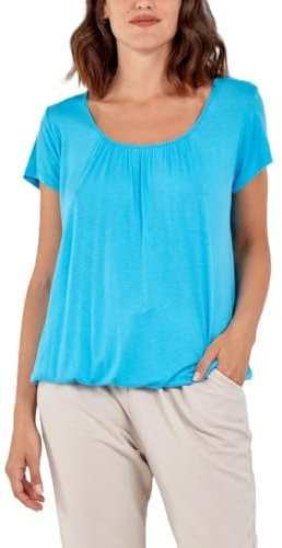 Want Clothing Women’s Plain Gypsy Scoop Neck Stretch Waist Cap Sleeve Vest Top Ladies Loose Fit Balloon T-Shirts Summer Jersey UK 8 to 22 (UK, Numeric, 16, 18, Plus, Regular, Turquoise Blue)