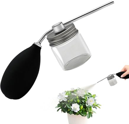 Genérico Espolvoreador Tierra Diatomeas - Aplicador Tipo Bulbo y Rociador | Dispensador Polvo Jardín con Contenedor Extraíble | Esparcidor Ergonómico para Carpintero Interior Exterior Cultivo