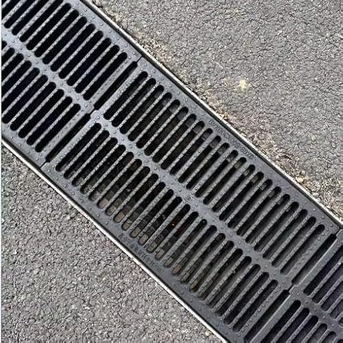 GFLPSQIA entwässerungsrinne Rinnenablauf 50 cm Länge, Rechteckiger Ablaufdeckel Für Viehzucht/Dachgarten/Labor, Ablaufgitterabdeckung Im Außenbereich Für Balkonentwä(W X H 15 X 2cm/6 X 0.8in)