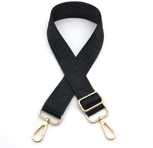 YOGAZEN Schultergurt für Tasche Taschengurte zum Wechseln, 3.8cm Breit Tragegurt Tasche, Umhängegurt für Taschen, Verstellbarer Schultergurt für Taschen, für Damen Handtaschen (Schwarz)