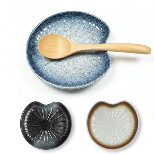 Leisuremix Ceramic Spoon Rest for Kitchen Counter, Coffee Spoon Holder, Easy to Clean Stovetop Spoon Tray, Decorative Countertop Organizer for Soup Spoons/Ladles (Blue)