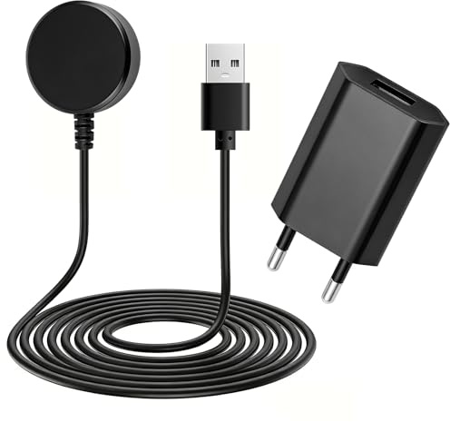 1M Magnetisches Ladekabel mit Netzteil für Samsung Galaxy Watch 8/7/6/Ultra/Classic/FE/5/5 Pro/3/Active 1/2, Schnell Ladegerät Kompatibel mit SM-R500 SM-R830 SM-R820