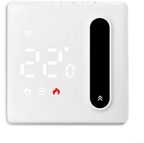 SiSinkal WiFi Smart Thermostat for Electric Water Floor Heating, 16A 3A Temperature Regulator with for TUYA App, Auto On Off for 5C to 8C, Works with Heating Cable Film Actuator,86x86mm