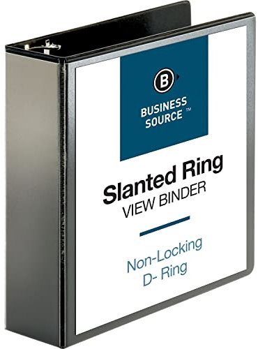 Business Source BSN28449 D-Ring anzeigen Binder-3in. Capacity-11x8-.50in -. Schwarz