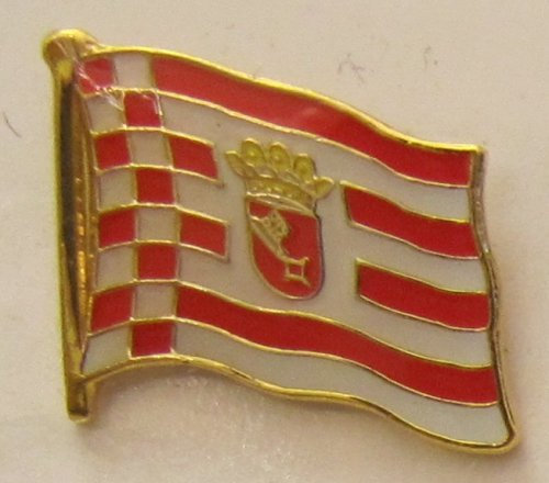 Pin Anstecker Flagge Fahne Bremen Stadtflagge Flaggenpin Badge Button Flaggen Clip Anstecknadel