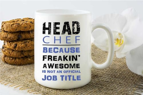 60 Second Makeover Limited Head Chef Blue Novelty Funny Mug Chef Gifts Awesome Isn't an Official Job Title Present Gifts for Cooks Catering Dishwasher Safe Ceramic Coffee Cup