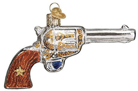 Old World Christmas Gun Collection Glass Blown Ornaments for Christmas Tree Western Revolver