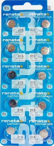 Lithium-Knopfzellen-Batterie Renata 315 SR716SW, 10 Stück, hergestellt in der Schweiz