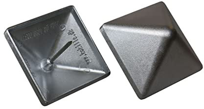 Gartenwelt Riegelsberger Pfostenkappe Aluminium blank 130x130 mm Pyramide mit Dorn Kappe für Pfosten bis 12,5x12,5 cm Zaunkappe Abdeckkappe