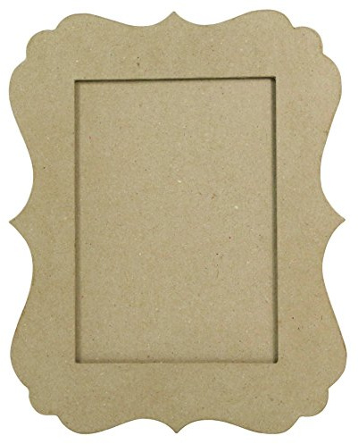 Décopatch - Ref CD014O - Festoon Frame - Papier Maché Object to Decorate - 1 x 20 x 25cm - Decorate with Décopatch Papers & PaperPatch Glue, Glitter, Paints