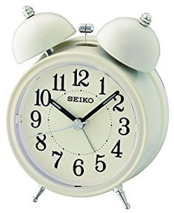 Seiko Wecker weiß Kunststoff Schleichende Sekunde QHK035C