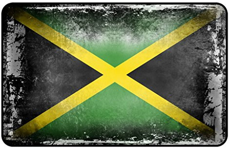Cadora Magnetschild Kühlschrankmagnet Flagge Jamaika Shabby chic abgenutzt alt gebraucht