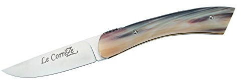 L'Atelier des Couteaux Le Correze Taschenmesser, Horn-griffschalen, Blau, M