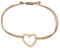 Selfmade Jewelry Bracelet pour femme Bracelet en macramé fait main avec cœurs Taille réglable avec boîte-cadeau (or rose) (taille réglable)