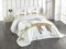 ABAKUHAUS Faultier Tagesdecke Set, Arboreal Säugetier Schlafen, Set mit Kissenbezügen Feste Farben, für Doppelbetten 220 x 220 cm, Grau-grün-braun