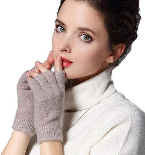 Novawo Wolle Mischung Fingerlose Handschuhe Warme Armlinge