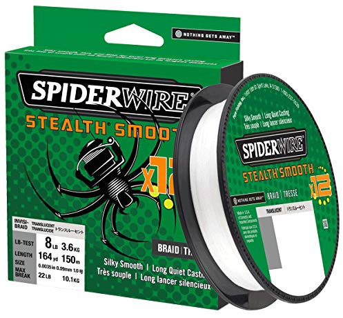 Spiderw.Stealth Smooth 12 Braid 0,15mm;150m,Trans.