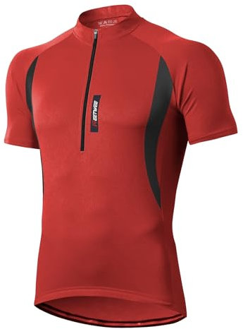 MEETWEE Men’s Cycling Jersey, Long/Short Sleeve Biking Cycle Tops Quick Dry Breathable Mountain Bike MTB Shirt Racing Bicycle Clothes Red