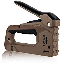 Spec Ops Herramientas Pistola de grapas de servicio pesado, grapas de 1/4 - 9/16, sujetadores de calibre 18, esfuerzo reducido