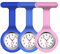 Vicloon Orologio da Infermiere, 3Pcs Orologio per Infermieri in Silicone con Spilla, Infermieri Fob Medical Watch Quandrante Rotondo, Orologi da Tasca per Medici e Infermieri Paramedico