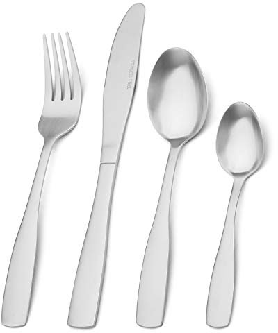 Bettlife 16-Piece Tableware Set - Stainless Steel Flatware & Silverware Set with Matt Silver Knife and Fork, Service for 4, Dishwasher Safe